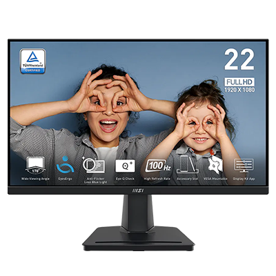 MONITOR 22 MSI PRO MP225 E12VL FHD 120HZ HDMI VGA